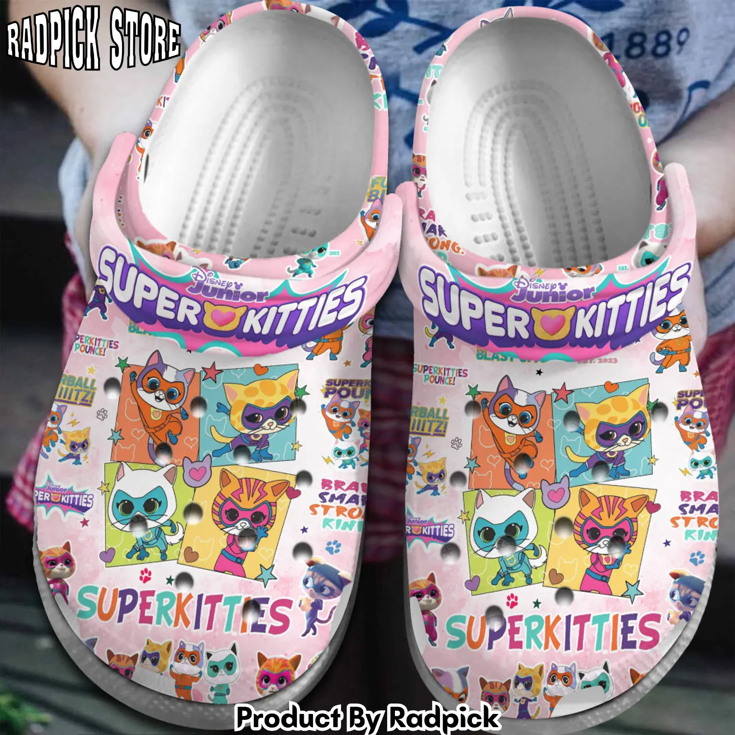 Radpick superkitties cartoon clogs shoes comfortable for men women 9wt rp6521036